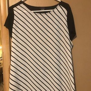Ann Taylor, short sleeve , slightly sheer shirt